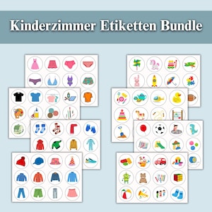 Wardrobe Toy Labels for Children Montessori Organization | Storage Clothing Organization Children&#39;s Room | PDF Download