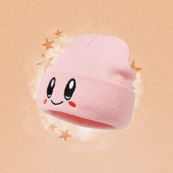 Kirby Beanie Hat Accesories Gaming Accessories Cute Y2K Aesthetic Gothic