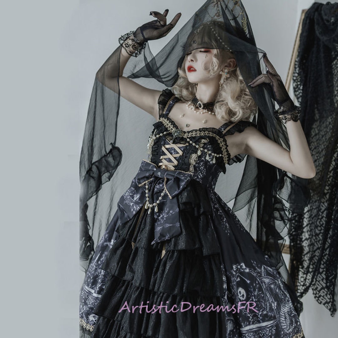 Gothic Fairy Lolita Dressdragon Witch Gothic Style Jsk Dress - Etsy