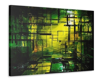 Devolution in Green - Chapter 1, Abstract Glass, Unique Décor, Geometric Design