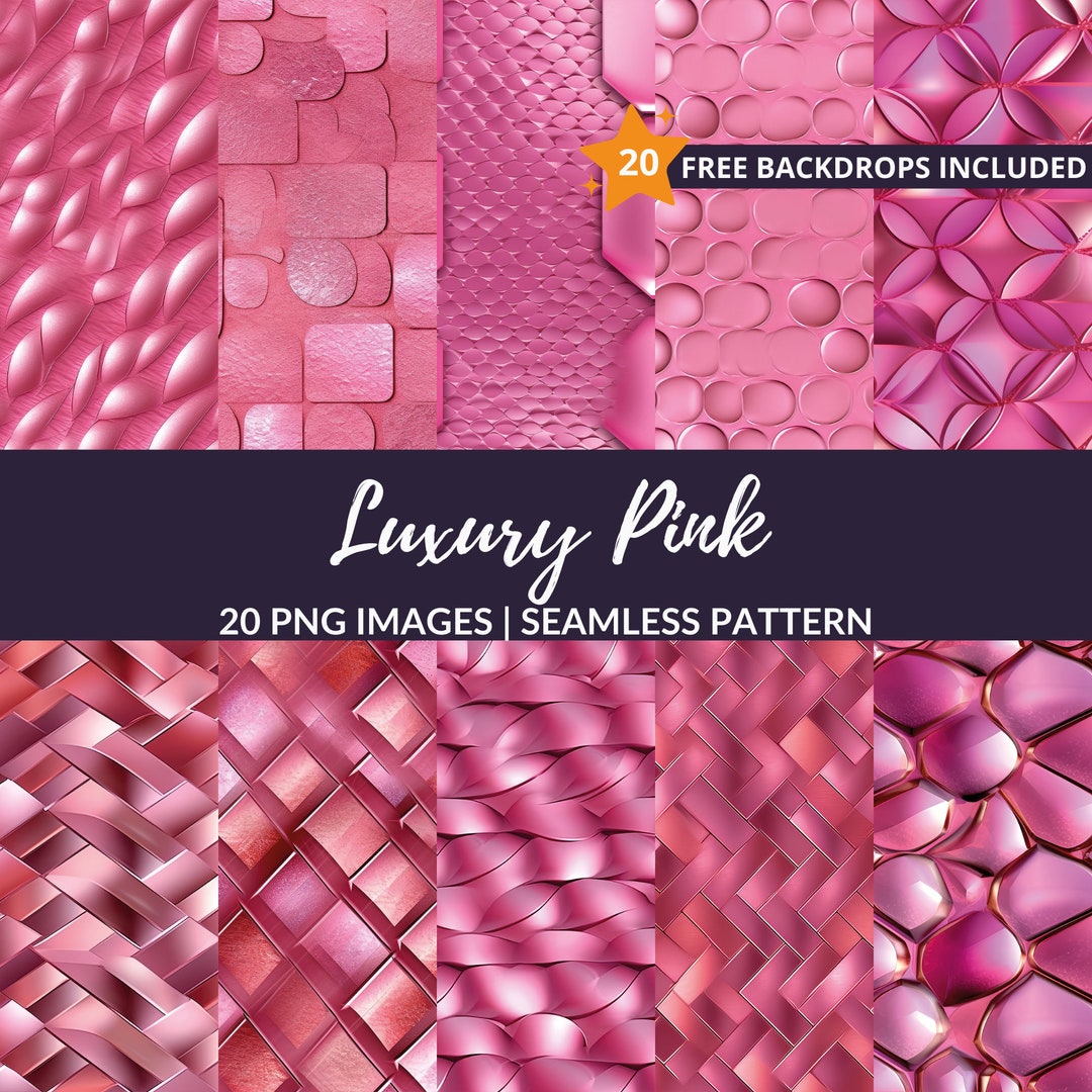 Luxury Pink Seamless Pattern - 20 Pink Metallic Backgrounds for ...