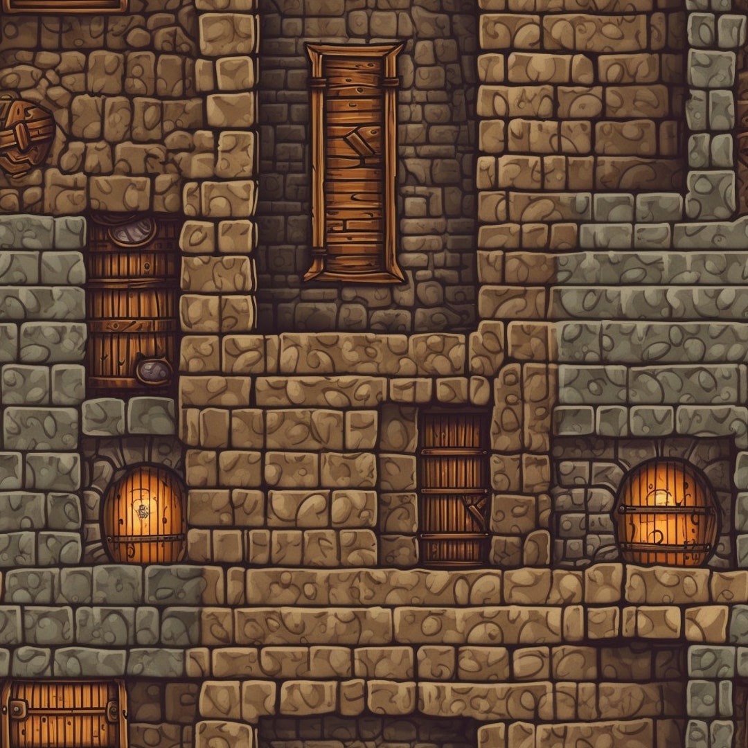 Dungeon Digital Print Patterns Dungeon Pattern Fantasy - Etsy
