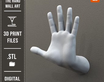 Talk to the Hand STL Files, Wall Sculpture 3D Printable Model, 3D Print File Wall Decor, Talk to the Hand Sculpture STL
