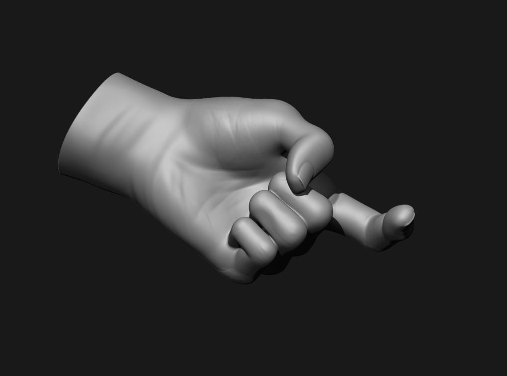 Key Holder STL File, Hand Sculpture 3D Printable Model, 3D Print File ...