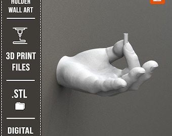 STL File for 3D Printing, Hand Incense Holder 3D Model, 3D Printable Wall Decor Model, Wall Sculpture STL File