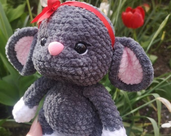 Soft toy mouse, amigurumi toy