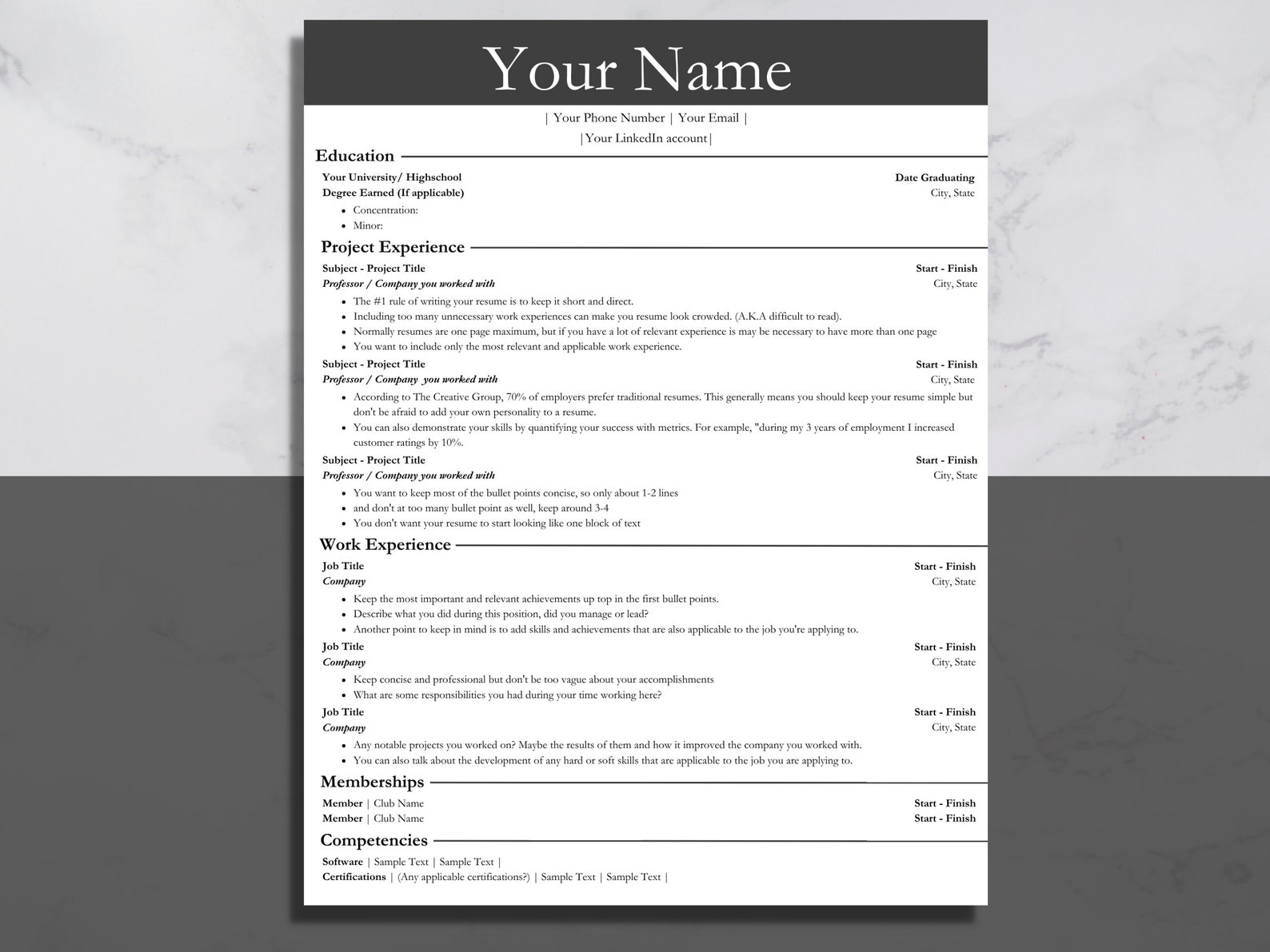 ATS Friendly Resume Template Canva Template CV Template Etsy ATS Friendly Resume Template Canva Template CV Template Etsy