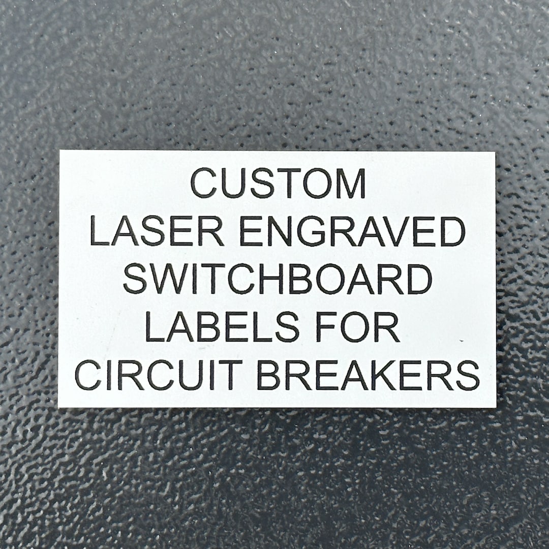 Custom Switchboard Labels Laser Engraved Traffolyte Acrylic Electrician