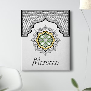 Marokkanische Mosaik Wand Art Print, 8x10 cm Marokko Kunst Digitaldruck, marokkanische traditionelle Kunst digitaler Download, marokkanische Wand Art deco