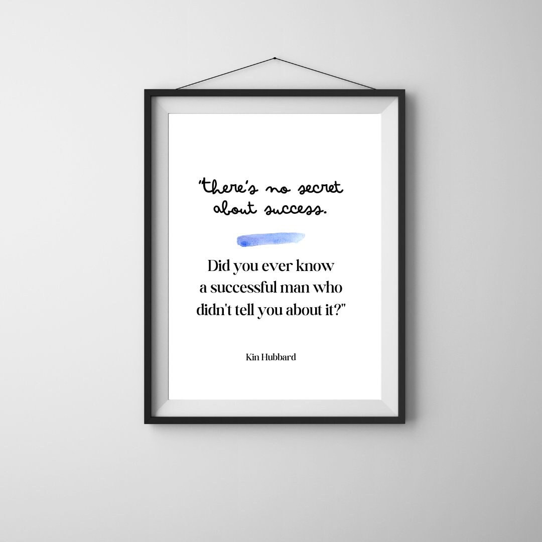 Success Printable Success Quote Wall Art Inspirational Wall - Etsy