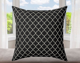 彼女へのギフト、彼へのギフト、ご自宅へのギフト、白黒クッション、ラグジュアリーモダンホームデコレーション（18x18インチのクッション）
