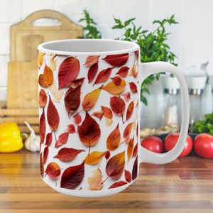 Fall Mug, Autumn Mug, 15 oz Coffee Mug, Leaves Mug, Fall Home, Fall Decor, Pumpkin Spice, Seasonal Mugs, Fall Coffee Mug, Thanksgiving Mug