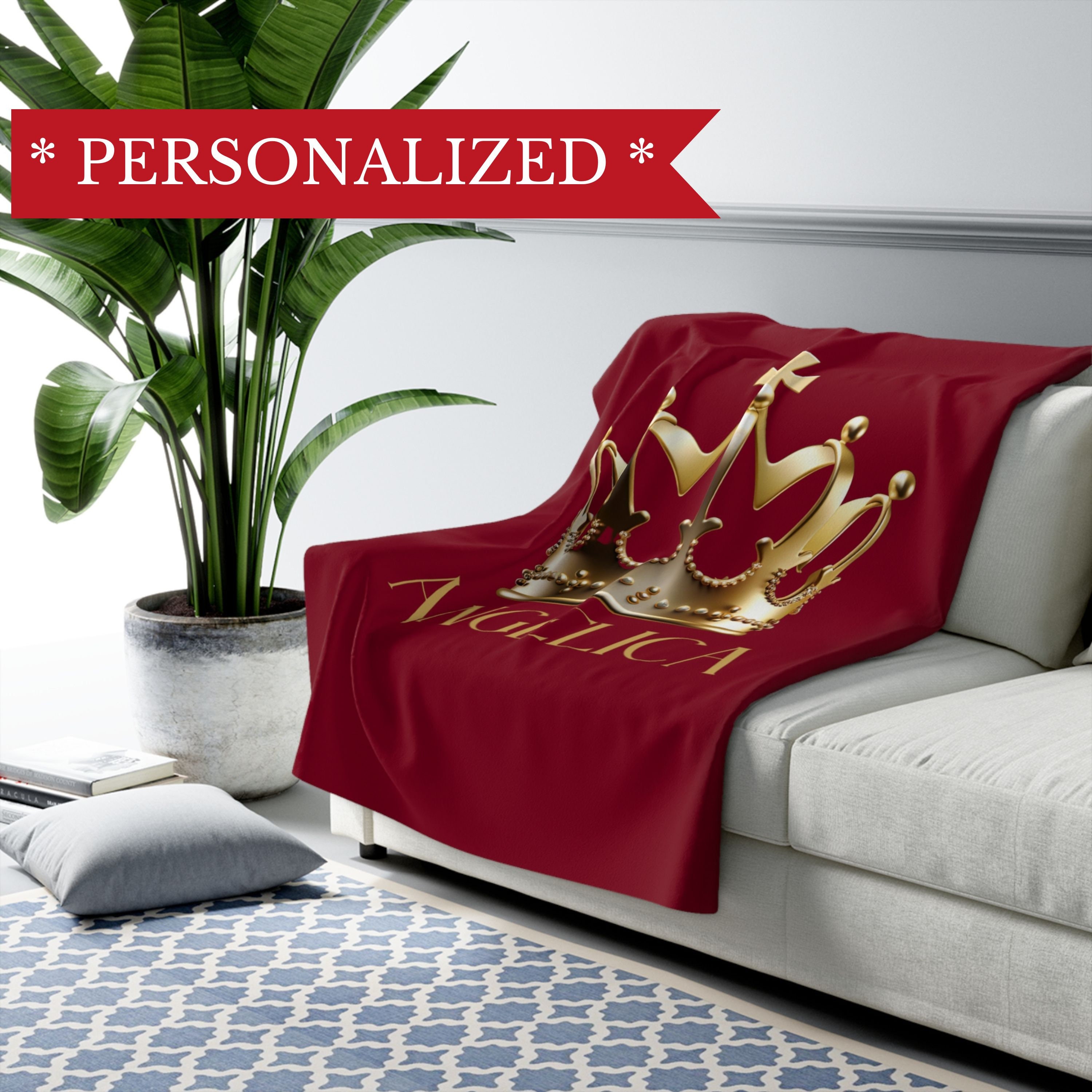 Burgundy Sofa Throw Etsy