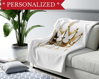 彼女へのギフト、彼へのギフト、ご自宅用ギフト、パーソナライズされたホワイトシェルパフリーススローブランケット、50x60、新築祝いギフト