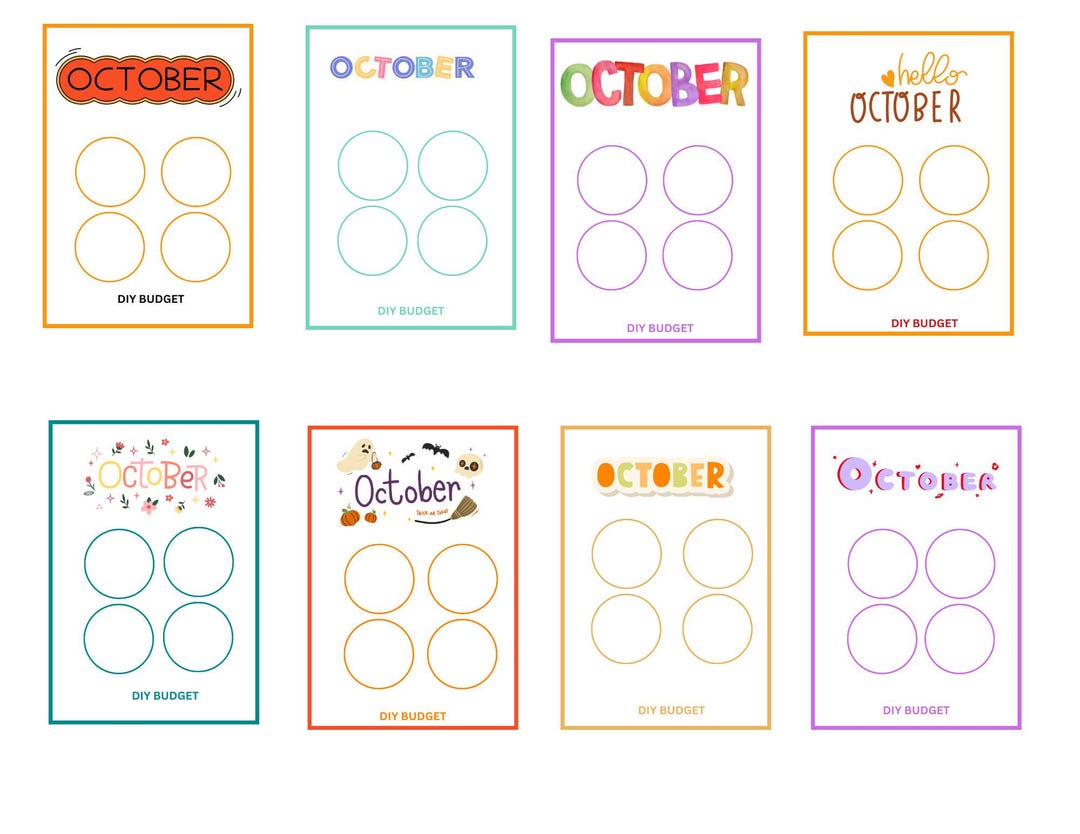 October Tiny Savings Challenges Etsy