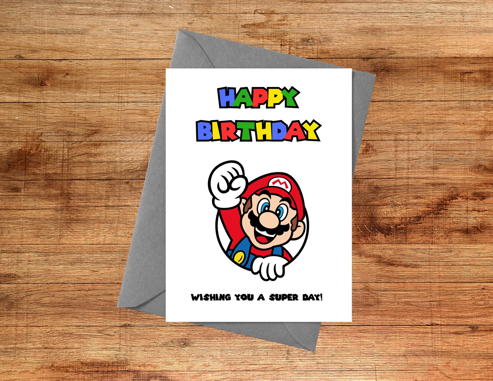 Super Mario Birthday Card Gamer Birthday Card Printable Birthday Card ...