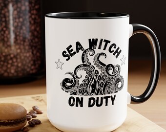 Octopus sea witch mug ocean mug sea life coffee cup for her gift for women save the ocean mug nautical gift marine lover mermaid witch gift