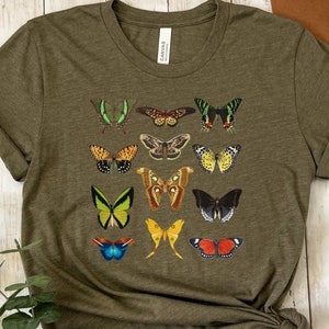 Vintage Style Moth and Butterfly Illustrations T-Shirt, Stunning Moths and Butterflies