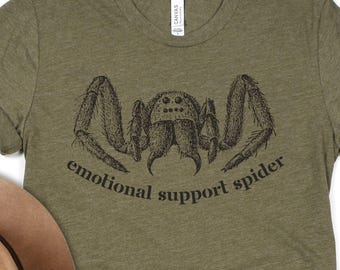 Emotional Support Spider T-Shirt: Funny Arachnid Lover Tee
