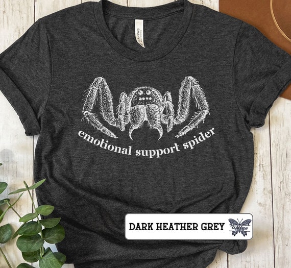 Emotional Support Spider T-Shirt, Jumping Spider Tee, Arachnid Lover Gift