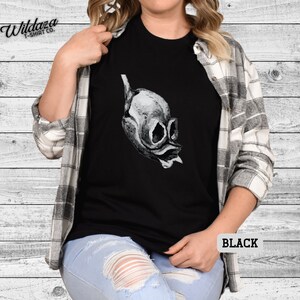 Snapdragon Seed Skull T-Shirt, Botanical Loving Gothic Vibe Shirt, Snapdragon Seed Illustration Tee, Antirrhinum majus Seedpod, Vintage Art