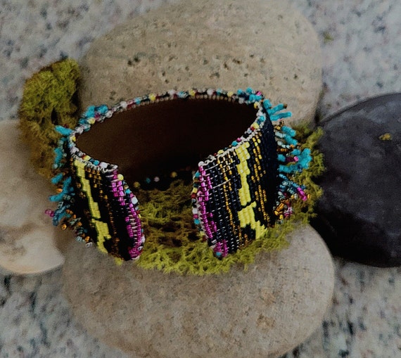 Vintage Handmade Cuff Bracelet - image 3