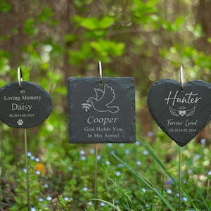 Personalized Dog Memorial Garden Stone, Custom Pet Memorial Garden Stone,Pet Remembrance Gift,Honor Your Beloved Cat or Dog,Pet Grave Marker
