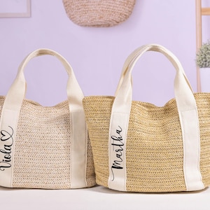 Custom Beach Straw Bags,Personalized Straw Bag,Burlap Tote Bag,Bridesmaid Gifts Bags,Bridal shower bag,Bachelorette,Wedding Favors