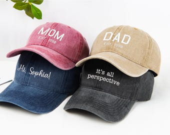 Custom Text Embroidered Hat, Cool Quote Cap, Vintage Baseball Hat,  Personalized Gift, Custom Dad Cap