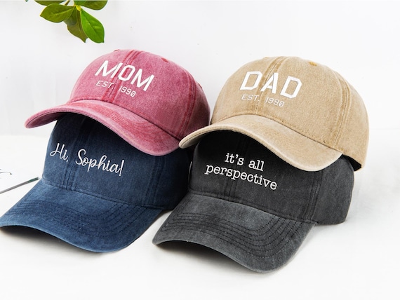 Custom Text Embroidered Hat, Cool Quote Cap, Vintage Baseball Hat,  Personalized Gift, Custom Dad Cap
