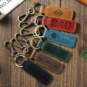 Llavero de cuero personalizado, llavero personalizado, llavero de cuero, regalo de boda, regalo para él, llavero para él