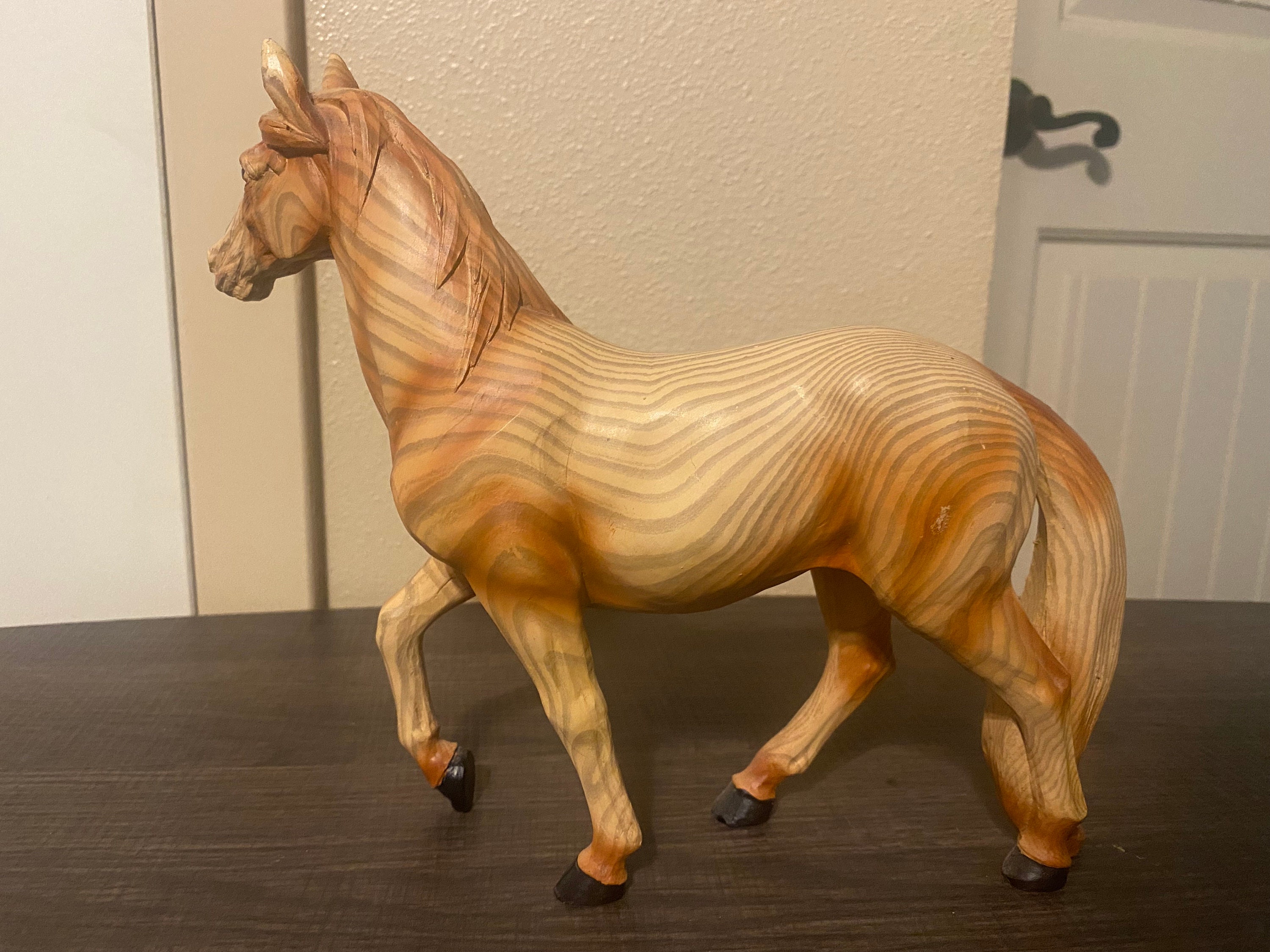 Wooden Horse Decor Etsy