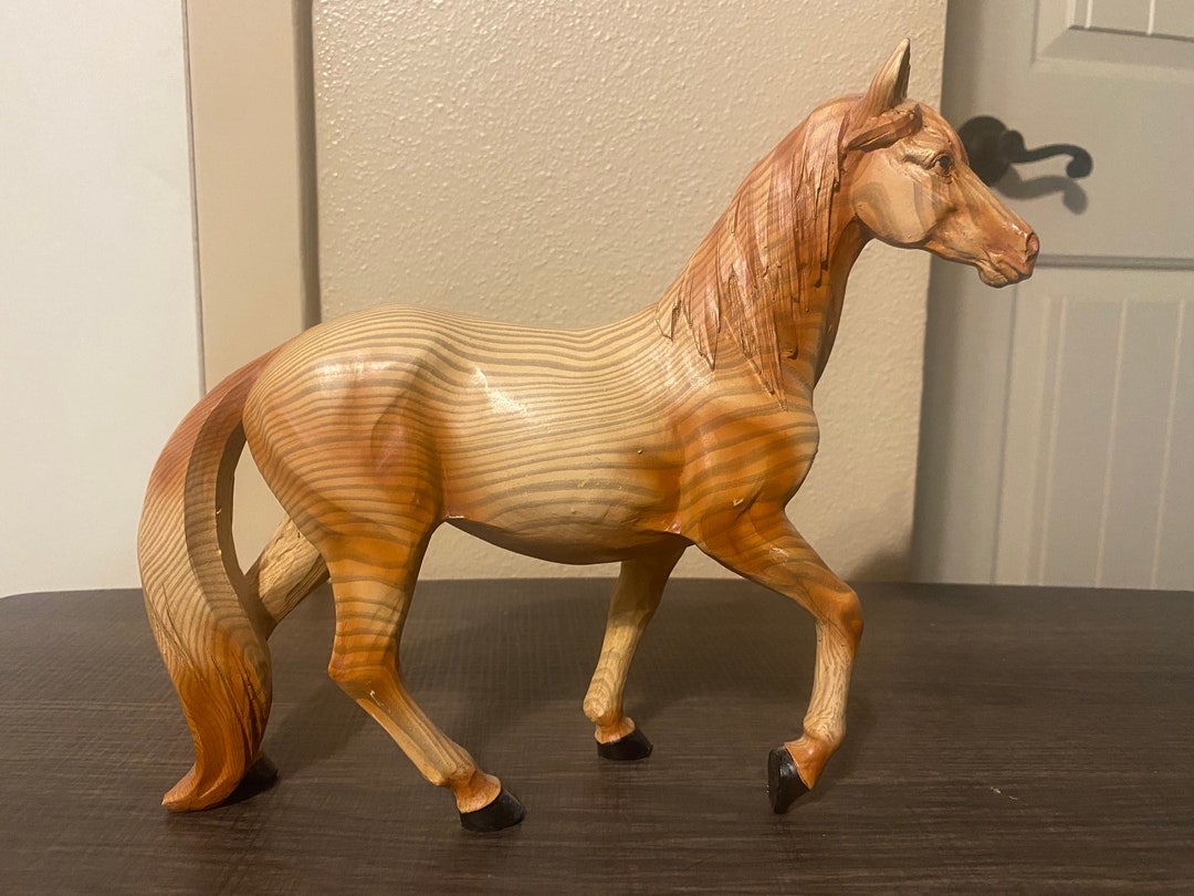 Wooden Horse Decor Etsy