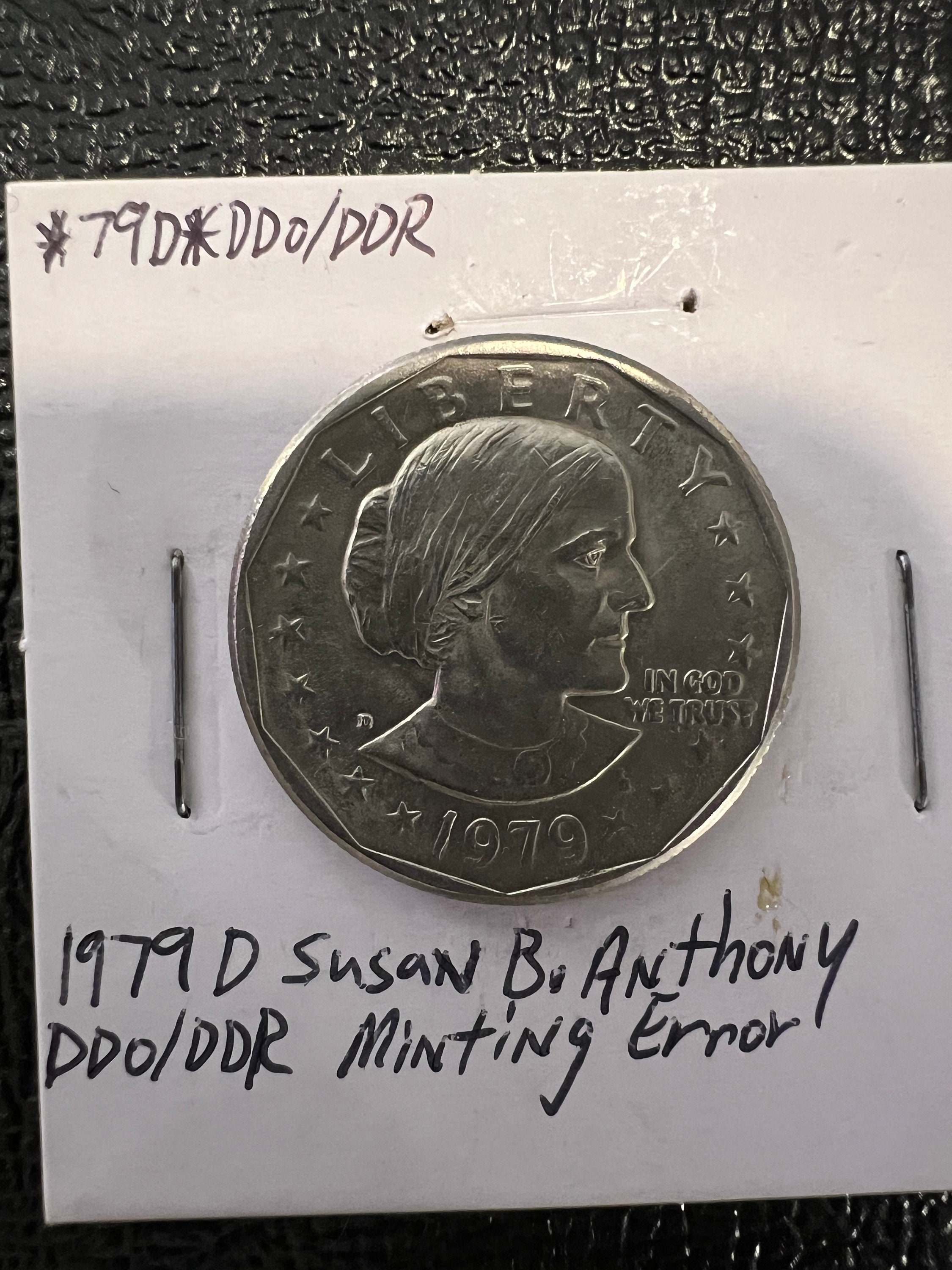 Error Coin!!! 1979D Susan B. Anthony Dollar Coin With DDO and DDR! Very ...
