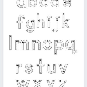 Traceable Alphabet Template - Etsy