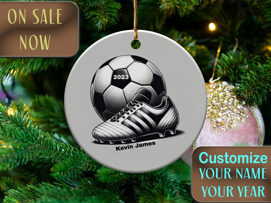 Soccer Christmas Ornament Personalized Christmas Ornament Soccer Ball Ornament Soccer Cleat