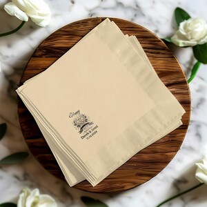 Personalized Wedding Anniversary Napkins, Custom Date and Names, Elegant Party Decor, Unique Celebration Keepsake
