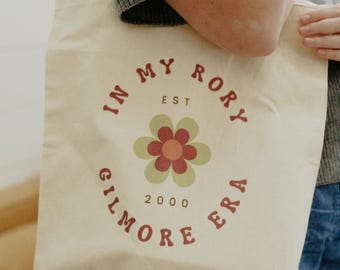 Canvas Tote Bag - In My Rory Gilmore Era - Literary Book Lover Pop Culture Gift