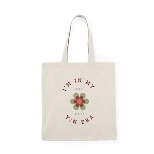 Bolsa de mano Fangirl: &#39;In My Y/N Era&#39;, regalo de One Direction, merchandising de conciertos, amante de la música, 1D generación Z millennial, bolsa de discos, mercado de agricultores, lona