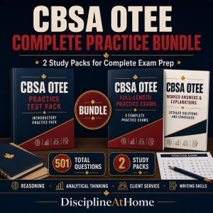 CBSA OTEE Komplettes Übungspaket, 2 Lernpakete, Prüfungen in voller Länge, 501 Fragen, ausgearbeitete Antworten