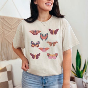 Moth Shirt Moth T Shirt Insect shirt Bug shirt Vintage Moth Shirt Butterfly Shirt Butterfly T Shirt Moth T-shirt