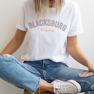 Blacksburg Virginia Tee | VT Blacksburg Tshirt | Hokie Fan T-shirt | College Student Gift | Unisex Jersey Short Sleeve Tee