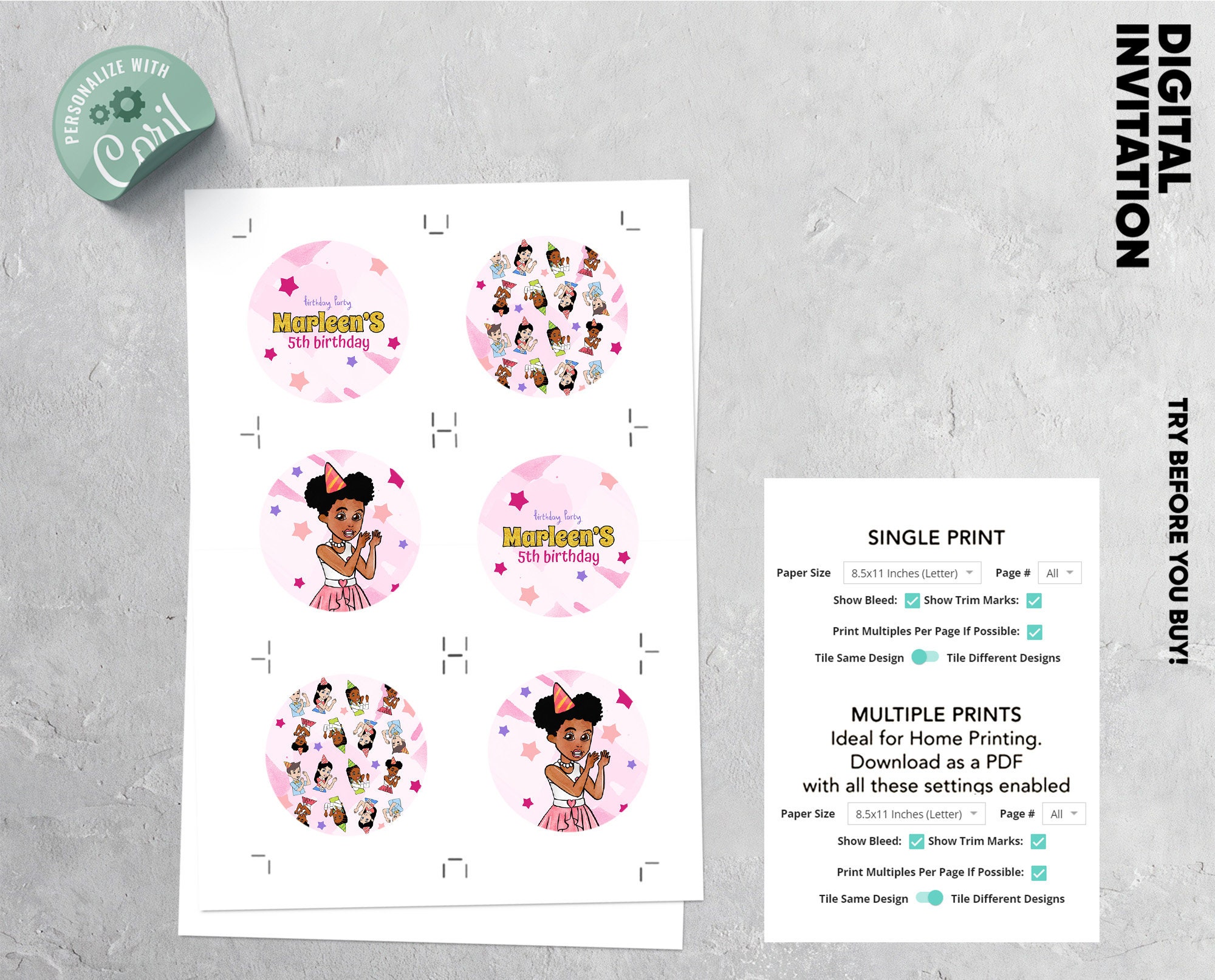 Gracie's Corner Cupcake Toppers Gracie's Corner Inspired Party Favor ...