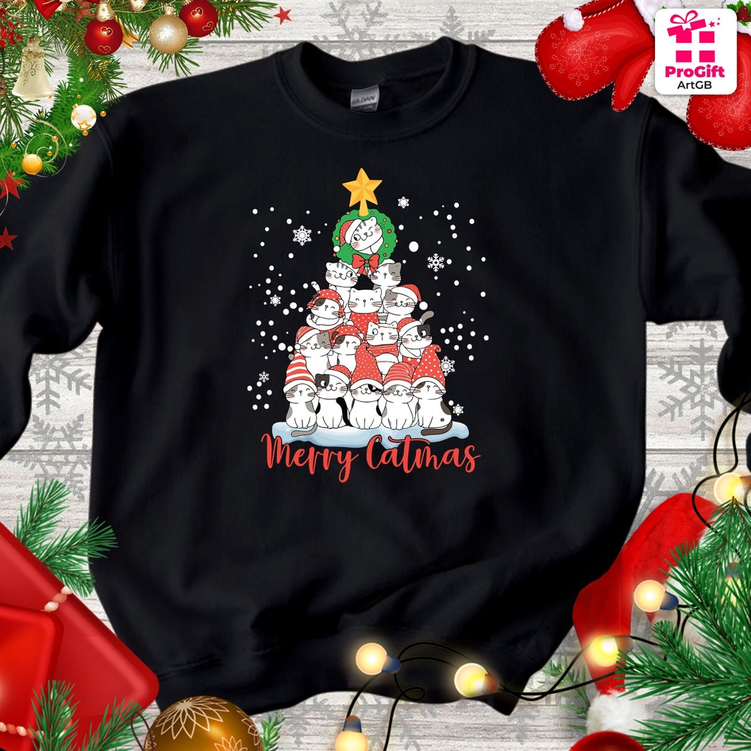 Merry catmas sweatshirt Clearance