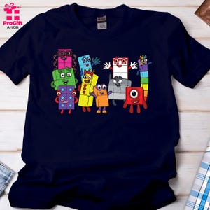 Numberblocks Tshirt, Happy Numbers Tshirt, Numberblocks Birthday Tshirt, Math Lover Tshirt, Bundle Numberblocks Tshirt, Kids Tshirt, 5908