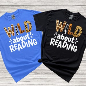 Camiseta &quot;Louco por Leitura&quot;, Camiseta &quot;Leitura de Leopardo&quot;, Camiseta &quot;Amante da Biblioteca&quot;, Camiseta &quot;Dia Mundial do Livro&quot;, Camiseta &quot;Louco por Leitura&quot;, Camiseta &quot;De Volta às Aulas&quot;, 322