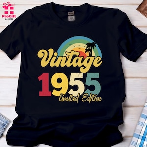 Vintage 1955 limited Edition Tshirt, 70th Birthday Gift Tshirt, 70th Vintage Birthday Gift Shirt, 70th Birthday Gift for Women, Grandma, 714
