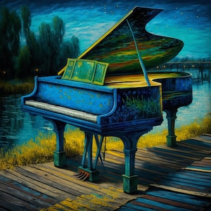 Piano, Piano Art,  Piano Digital Art, Music, Instruments, Musical Instrument, Music Art, Music Digital Art, Wall Art, Digital Wall Art,