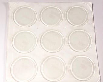 Clear Bumpons, Self-Adhesive Protective Bumpers, Set of 18