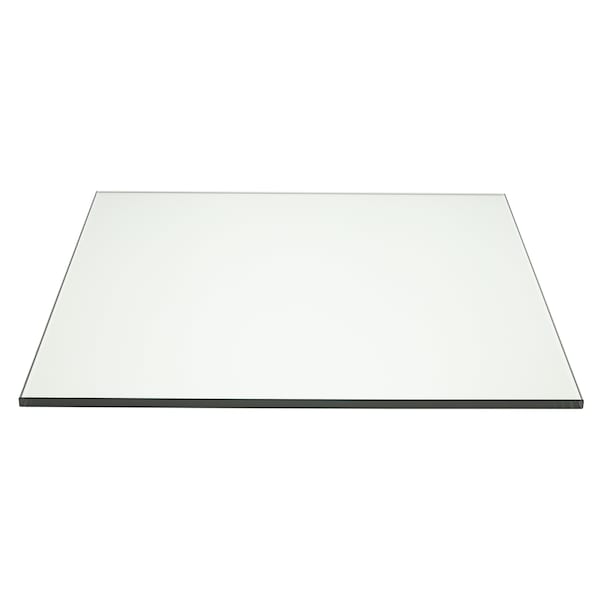 Pro Custom Cut - Square Glass Table Top with Flat Polish Edge